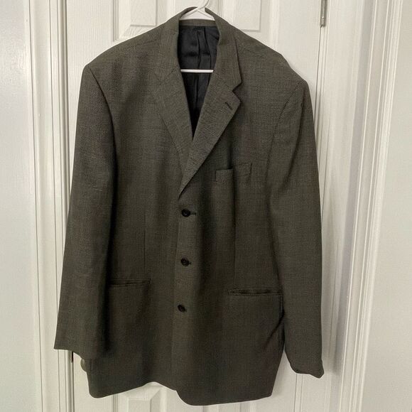 Lauren Ralph Lauren Men’s 100% Wool Blazer 48L Made in Canada Union Made - Picture 1 of 10